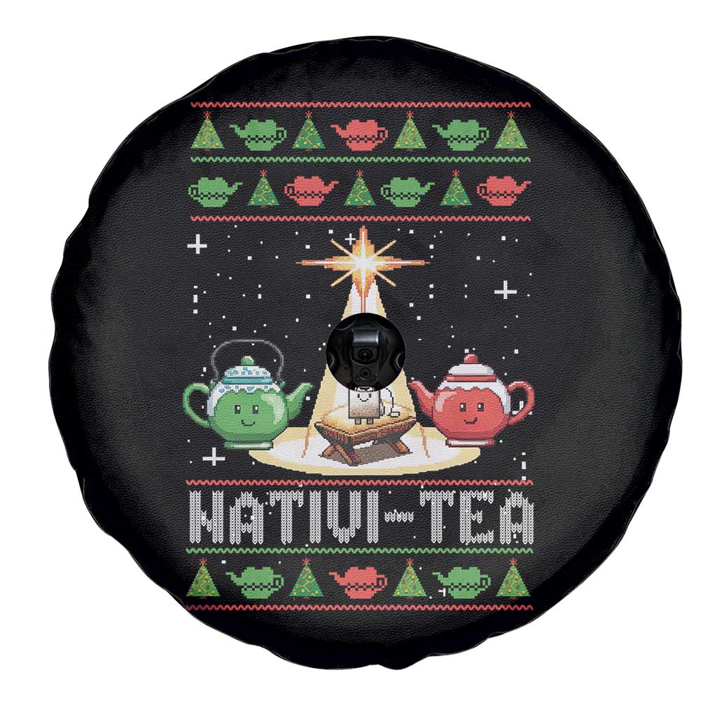 Funny Christmas Tea Lover Spare Tire Cover Nativi Tea Nativity Scene Christian Xmas TS11 Print Your Wear