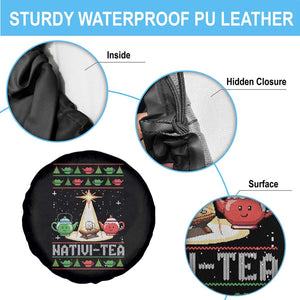 Funny Christmas Tea Lover Spare Tire Cover Nativi Tea Nativity Scene Christian Xmas TS11 Print Your Wear