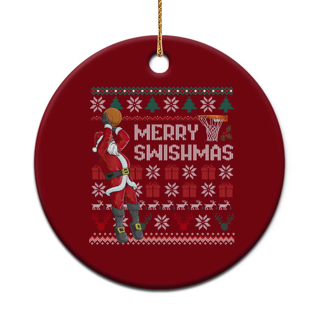 Funny Black Santa Christmas Basketball Ceramic Ornament Merry Swishmass Xmas Sport TS11 1pc Red Print Your Wear