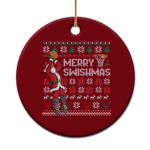 Funny Black Santa Christmas Basketball Ceramic Ornament Merry Swishmass Xmas Sport TS11 1pc Red Print Your Wear
