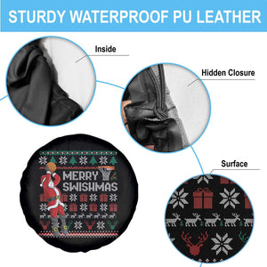 Funny Black Santa Christmas Basketball Spare Tire Cover Merry Swishmass Xmas Sport TS11 Print Your Wear