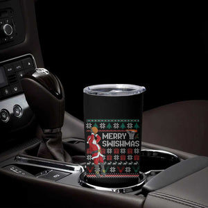 Funny Black Santa Christmas Basketball Tumbler Cup Merry Swishmass Xmas Sport TS11 Print Your Wear