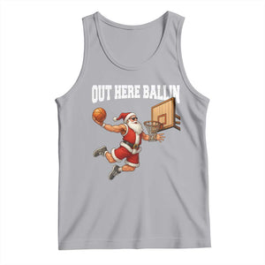 Funny Christmas Basketball Tank Top Out Here Ballin Xmas Santa Sport TS11 Athletic Heather Print Your Wear