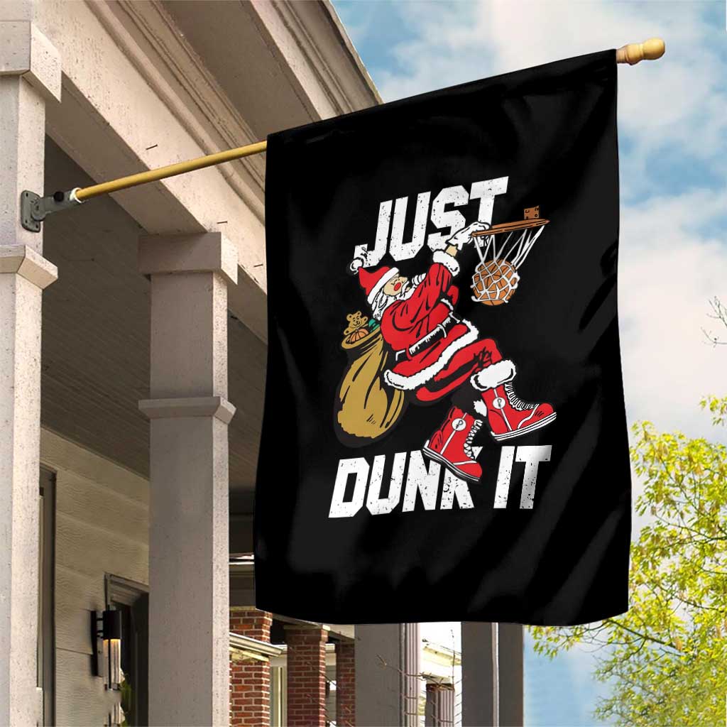 Funny Christmas Basketball Garden Flag Just Dunk It Xmas Santa Sport TS11 Print Your Wear
