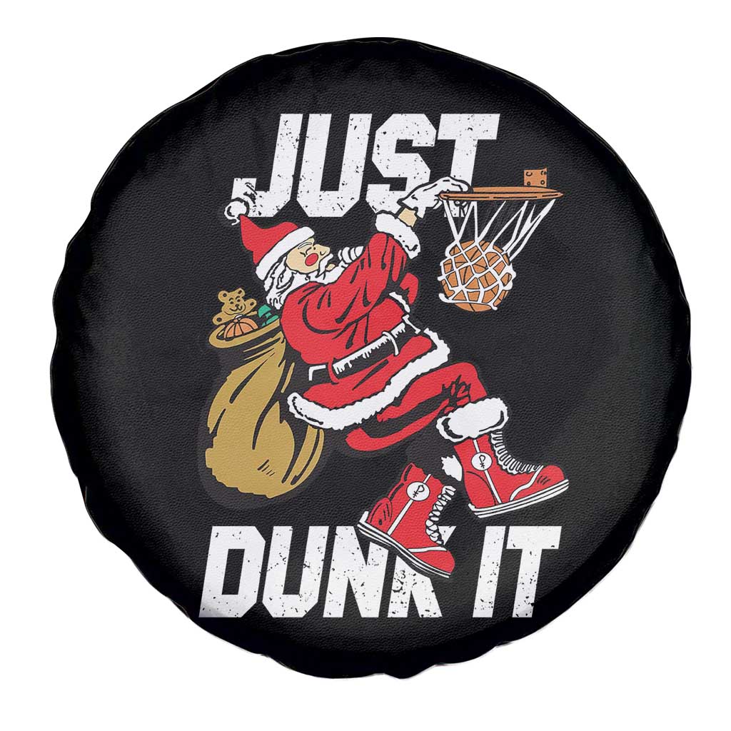 Funny Christmas Basketball Spare Tire Cover Just Dunk It Xmas Santa Sport TS11 Print Your Wear