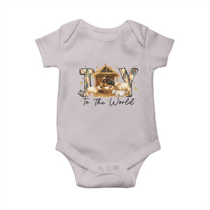 African American Christmas Nativity Scene Baby Onesie Joy To The World Afro Black Jesus TS11 Ice Gray Print Your Wear