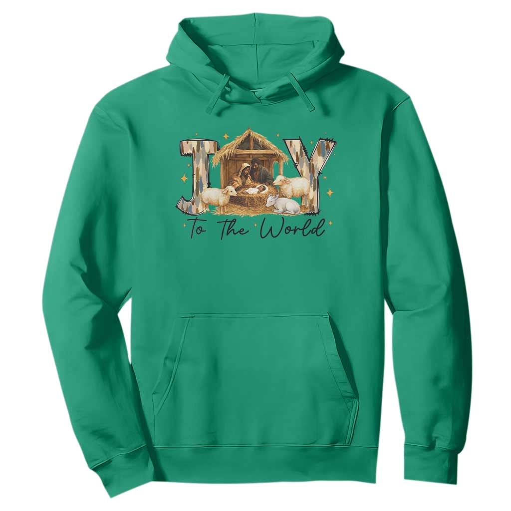 African American Christmas Nativity Scene Hoodie Joy To The World Afro Black Jesus TS11 Irish Green Print Your Wear