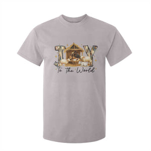 African American Christmas Nativity Scene T Shirt For Kid Joy To The World Afro Black Jesus TS11 Ice Gray Print Your Wear