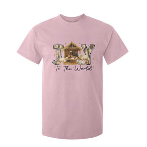 African American Christmas Nativity Scene T Shirt For Kid Joy To The World Afro Black Jesus TS11 Light Pink Print Your Wear