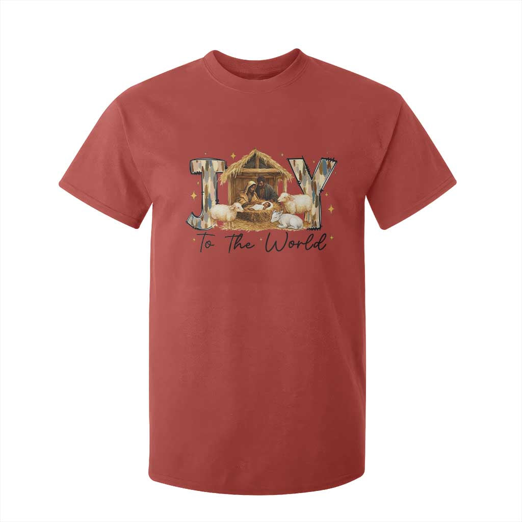 African American Christmas Nativity Scene T Shirt For Kid Joy To The World Afro Black Jesus TS11 Red Print Your Wear