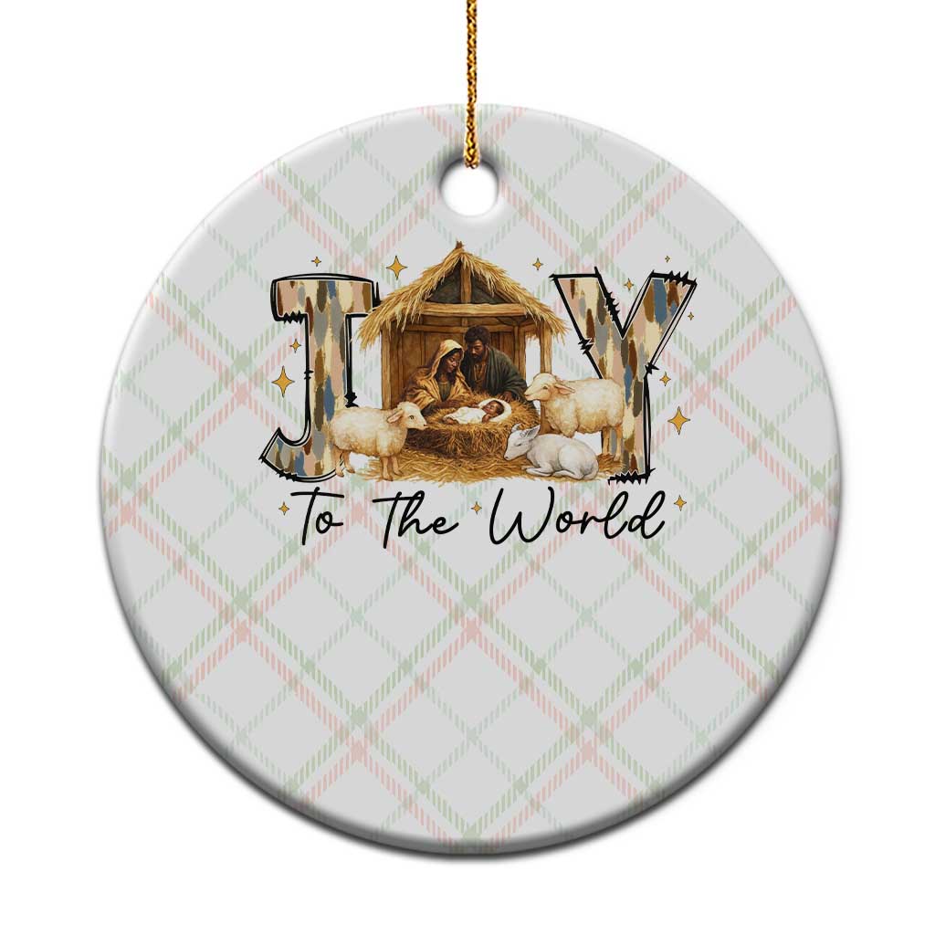 African American Christmas Nativity Scene Ceramic Ornament Joy To The World Afro Black Jesus TS11 1pc Christmas Plaid Print Your Wear