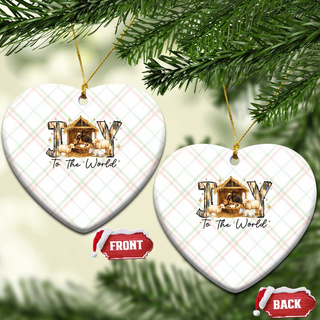 African American Christmas Nativity Scene Ceramic Ornament Joy To The World Afro Black Jesus TS11 Print Your Wear