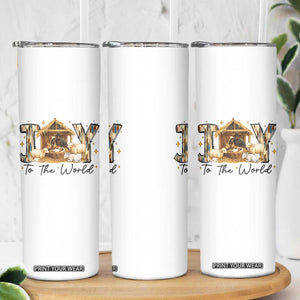 African American Christmas Nativity Scene Skinny Tumbler Joy To The World Afro Black Jesus TS11 Print Your Wear