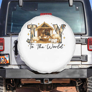African American Christmas Nativity Scene Spare Tire Cover Joy To The World Afro Black Jesus TS11 No hole White Print Your Wear