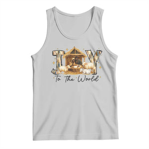 African American Christmas Nativity Scene Tank Top Joy To The World Afro Black Jesus TS11 Ash Print Your Wear