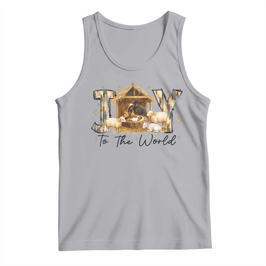 African American Christmas Nativity Scene Tank Top Joy To The World Afro Black Jesus TS11 Athletic Heather Print Your Wear