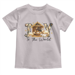 African American Christmas Nativity Scene Toddler T Shirt Joy To The World Afro Black Jesus TS11 Ice Gray Print Your Wear