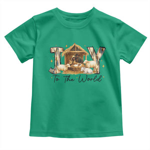 African American Christmas Nativity Scene Toddler T Shirt Joy To The World Afro Black Jesus TS11 Irish Green Print Your Wear