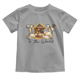 African American Christmas Nativity Scene Toddler T Shirt Joy To The World Afro Black Jesus TS11 Sport Gray Print Your Wear