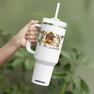 African American Christmas Nativity Scene Tumbler With Handle Joy To The World Afro Black Jesus TS11 Print Your Wear