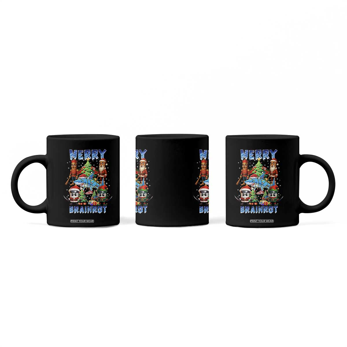 Funny Italian Brainrot Meme Christmas Coffee Mug Merry Brainrot Xmas Gen Alpha TS11 Print Your Wear