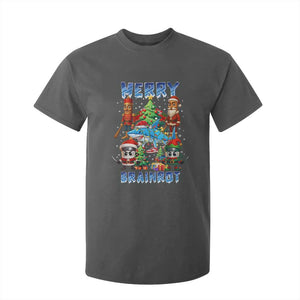 Funny Italian Brainrot Meme Christmas T Shirt For Kid Merry Brainrot Xmas Gen Alpha TS11 Dark Heather Print Your Wear