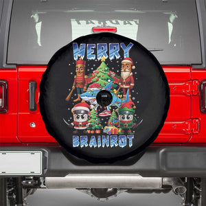 Funny Italian Brainrot Meme Christmas Spare Tire Cover Merry Brainrot Xmas Gen Alpha TS11 Black Print Your Wear