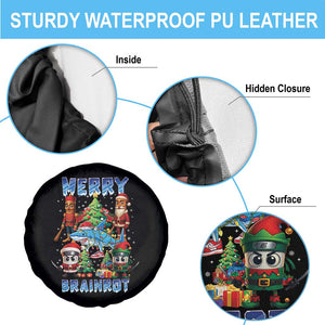 Funny Italian Brainrot Meme Christmas Spare Tire Cover Merry Brainrot Xmas Gen Alpha TS11 Print Your Wear