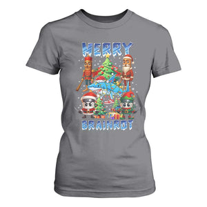 Funny Italian Brainrot Meme Christmas T Shirt For Women Merry Brainrot Xmas Gen Alpha TS11 Charcoal Print Your Wear