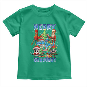 Funny Italian Brainrot Meme Christmas Toddler T Shirt Merry Brainrot Xmas Gen Alpha TS11 Irish Green Print Your Wear