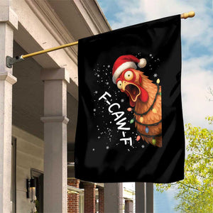 Funny F Caw F Chicken Christmas Garden Flag Xmas Rooster Meme Santa Hat TS11 Print Your Wear