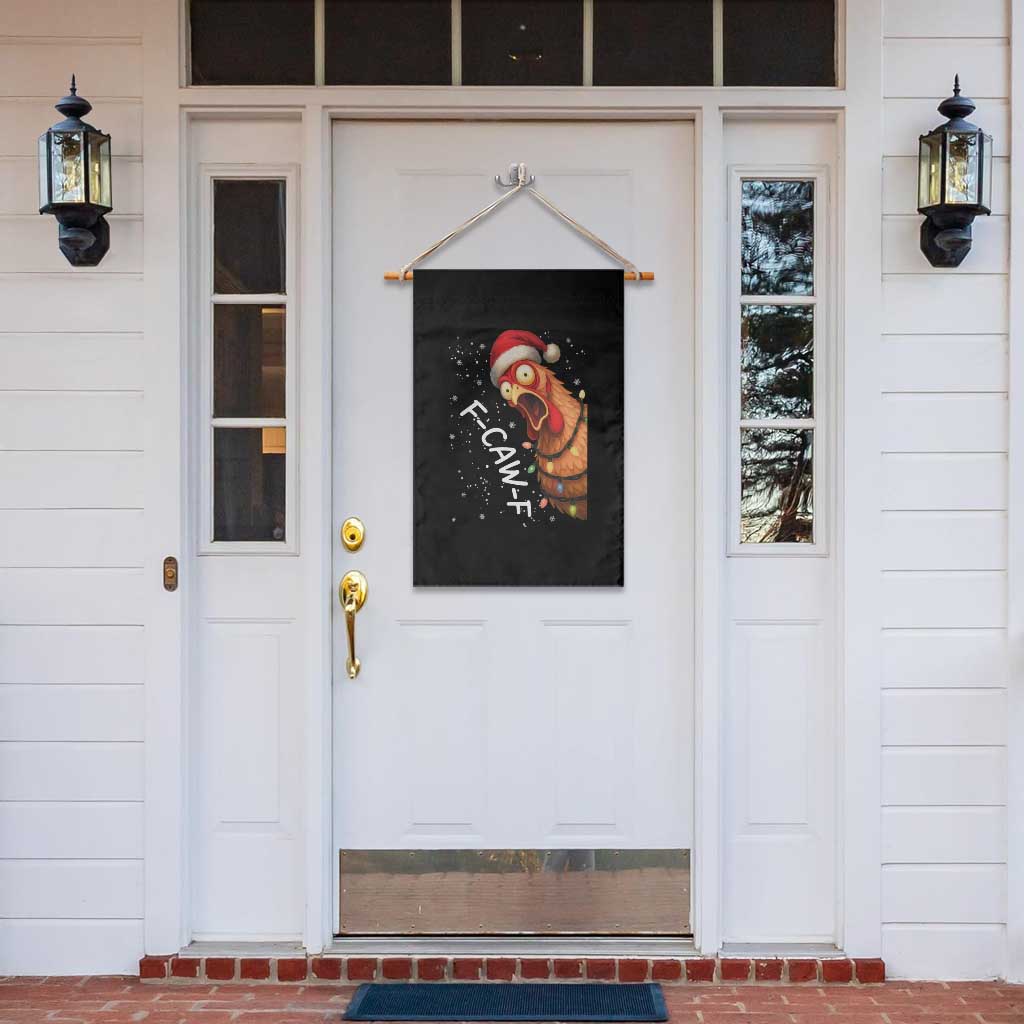 Funny F Caw F Chicken Christmas Garden Flag Xmas Rooster Meme Santa Hat TS11 Print Your Wear