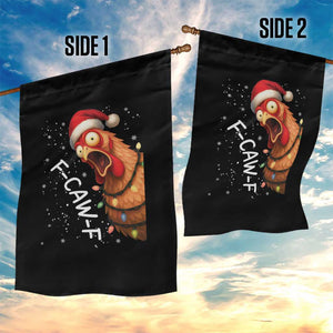 Funny F Caw F Chicken Christmas Garden Flag Xmas Rooster Meme Santa Hat TS11 Print Your Wear