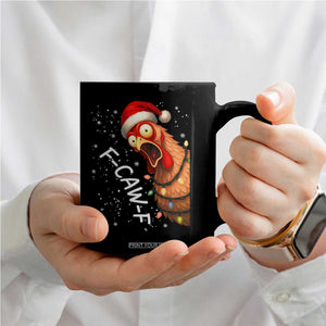 Funny F Caw F Chicken Christmas Coffee Mug Xmas Rooster Meme Santa Hat TS11 Print Your Wear