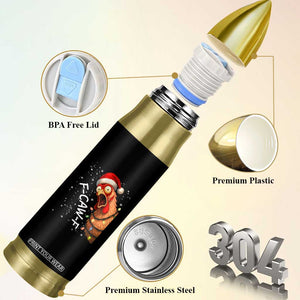 Funny F Caw F Chicken Christmas Bullet Tumbler Xmas Rooster Meme Santa Hat TS11 Print Your Wear