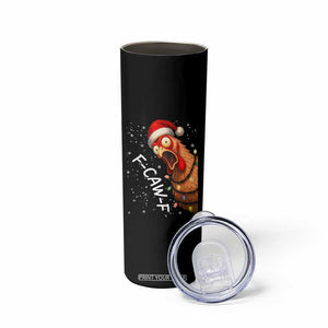 Funny F Caw F Chicken Christmas Skinny Tumbler Xmas Rooster Meme Santa Hat TS11 Print Your Wear