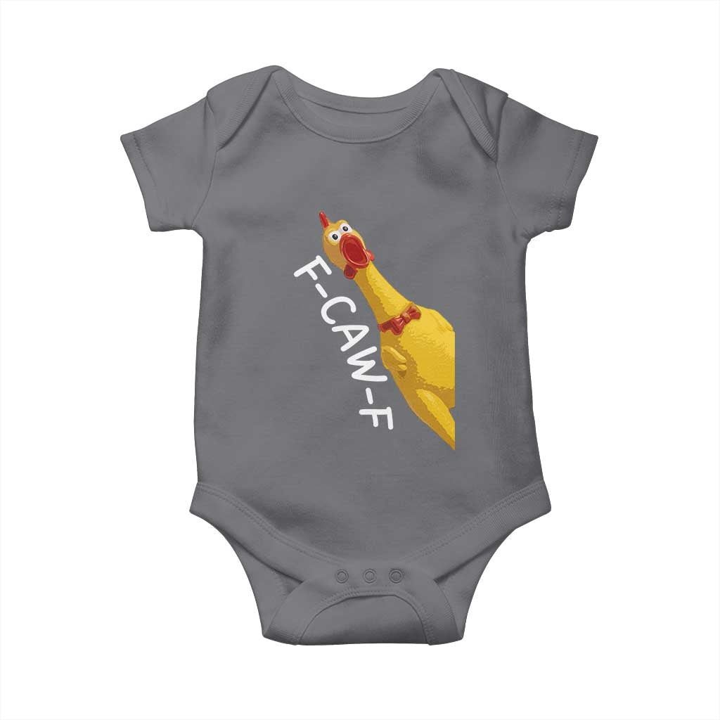 Funny F Caw F Chicken Toy Baby Onesie Poultry Humor TS11 Charcoal Print Your Wear