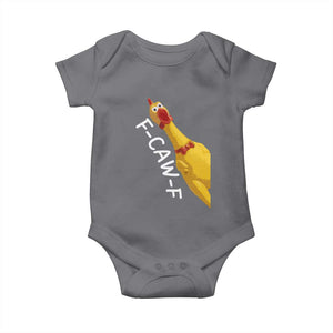 Funny F Caw F Chicken Toy Baby Onesie Poultry Humor TS11 Charcoal Print Your Wear