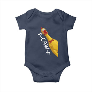 Funny F Caw F Chicken Toy Baby Onesie Poultry Humor TS11 Navy Print Your Wear