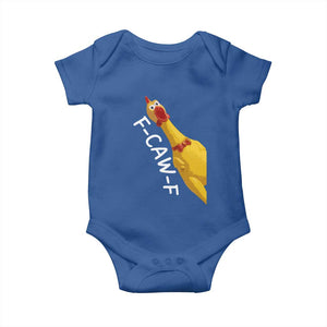 Funny F Caw F Chicken Toy Baby Onesie Poultry Humor TS11 Royal Blue Print Your Wear