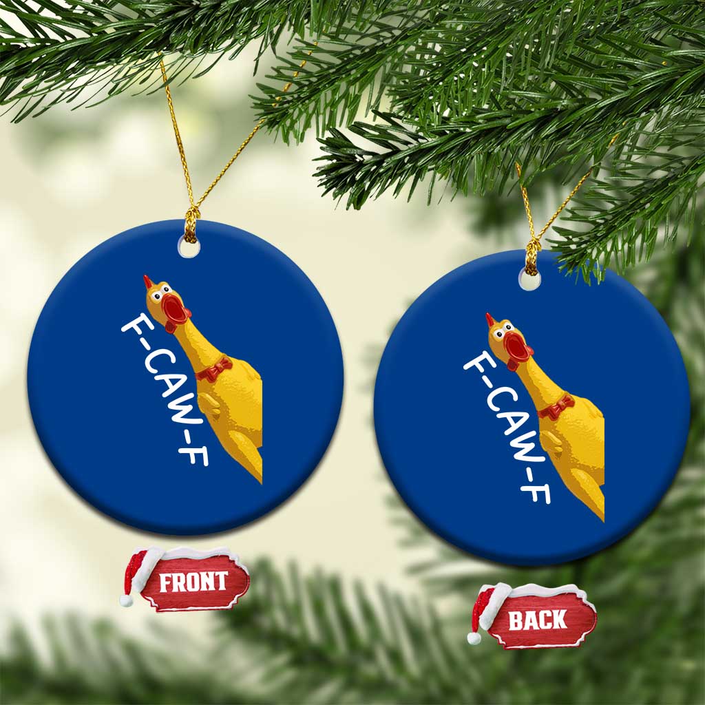 Funny F Caw F Chicken Toy Ceramic Ornament Poultry Humor TS11 1pc Blue Print Your Wear