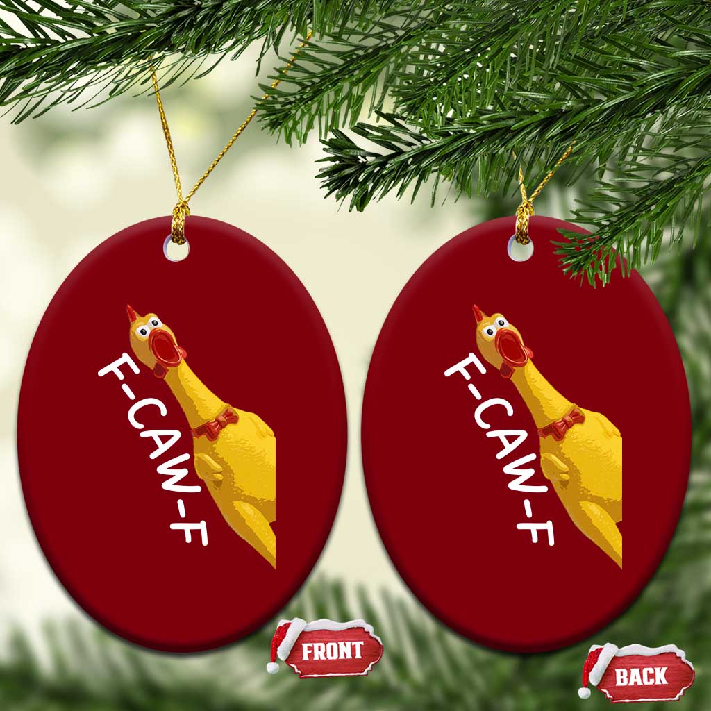 Funny F Caw F Chicken Toy Ceramic Ornament Poultry Humor TS11 Print Your Wear