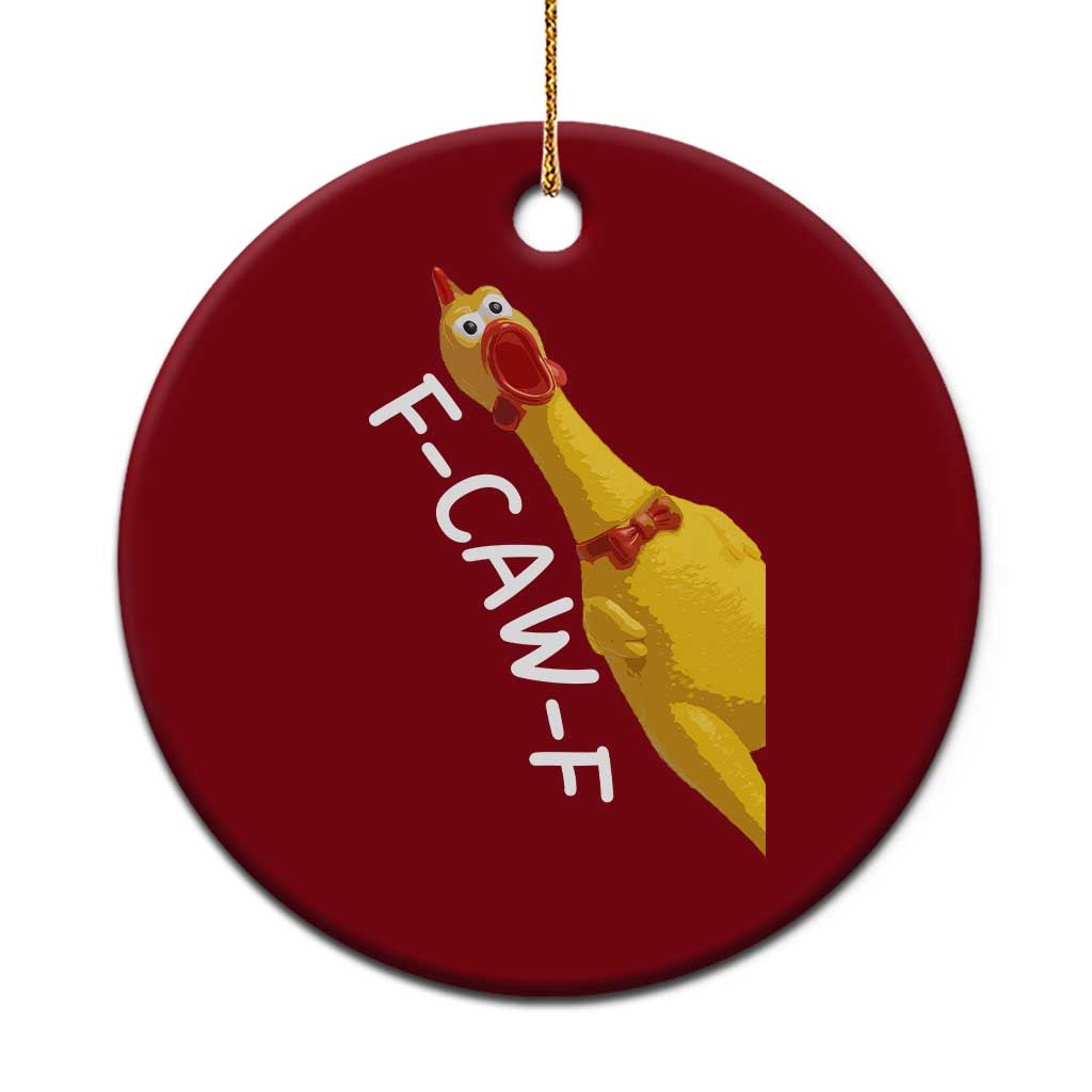 Funny F Caw F Chicken Toy Ceramic Ornament Poultry Humor TS11 1pc Red Print Your Wear
