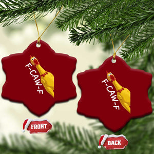Funny F Caw F Chicken Toy Ceramic Ornament Poultry Humor TS11 Print Your Wear
