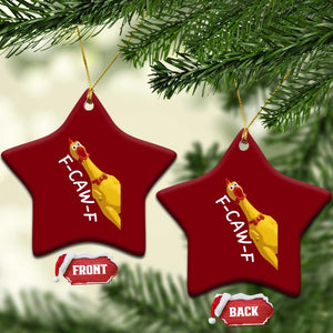 Funny F Caw F Chicken Toy Ceramic Ornament Poultry Humor TS11 Print Your Wear