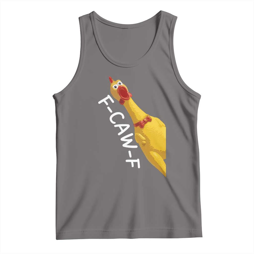 Funny F Caw F Chicken Toy Tank Top Poultry Humor TS11 Deep Heather Print Your Wear
