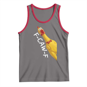 Funny F Caw F Chicken Toy Tank Top Poultry Humor TS11 Deep Heather Red Print Your Wear