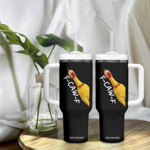 Funny F Caw F Chicken Toy Tumbler With Handle Poultry Humor TS11 Print Your Wear