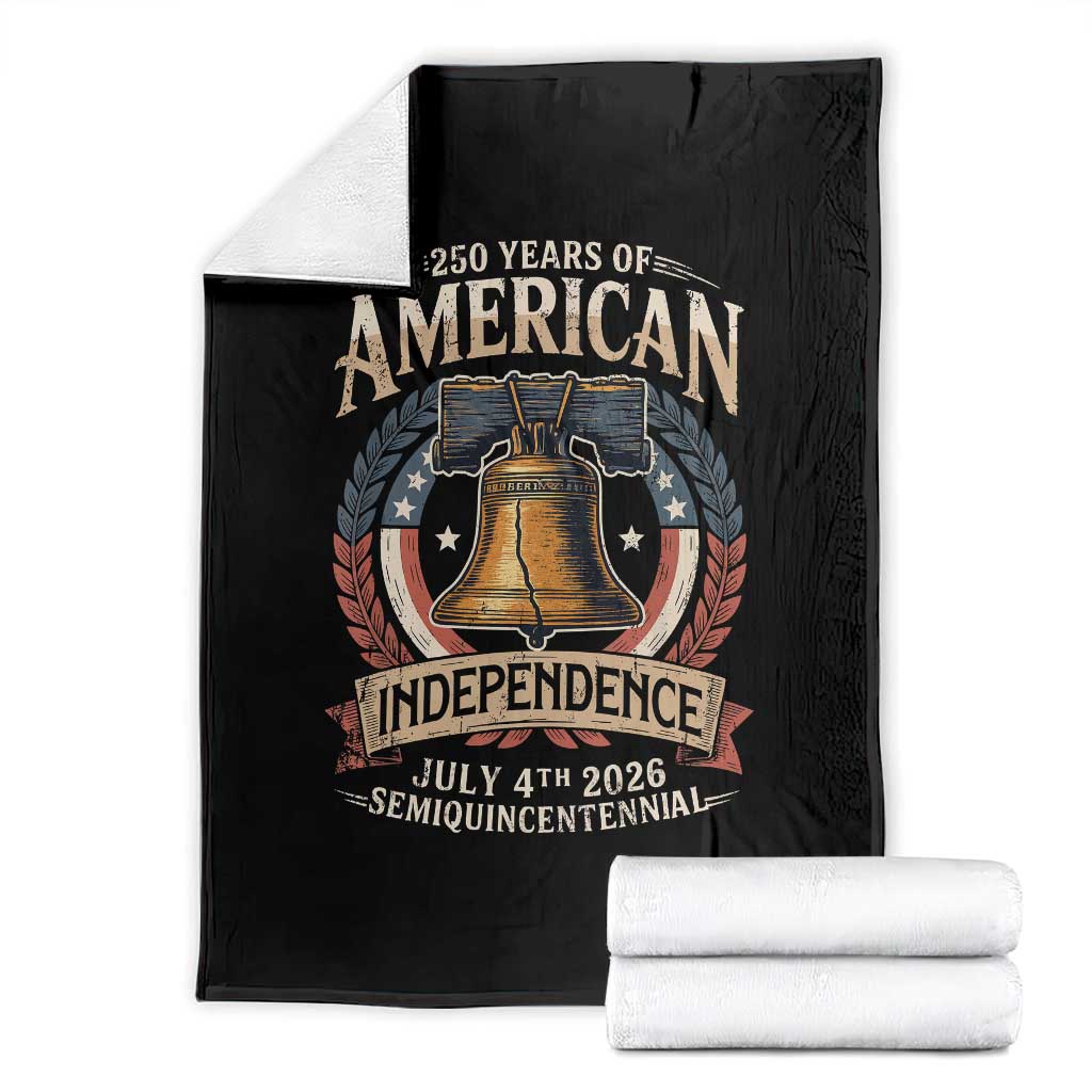 250 years Of America Independence Throw Blanket 250th American Anniversary Liberty Bell TS11 Black Print Your Wear