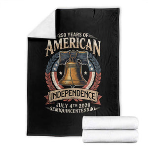 250 years Of America Independence Throw Blanket 250th American Anniversary Liberty Bell TS11 Black Print Your Wear